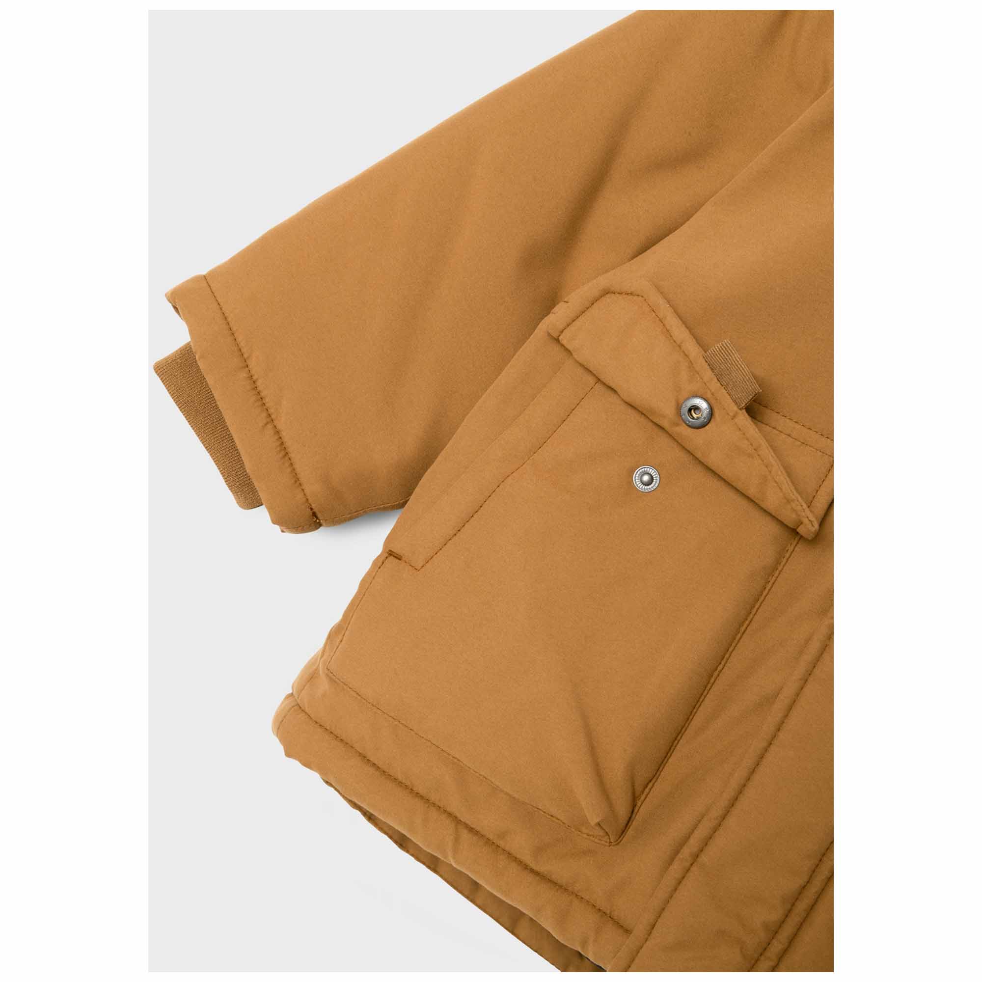 Name it peuter winterjas lange mouwen effen bruin