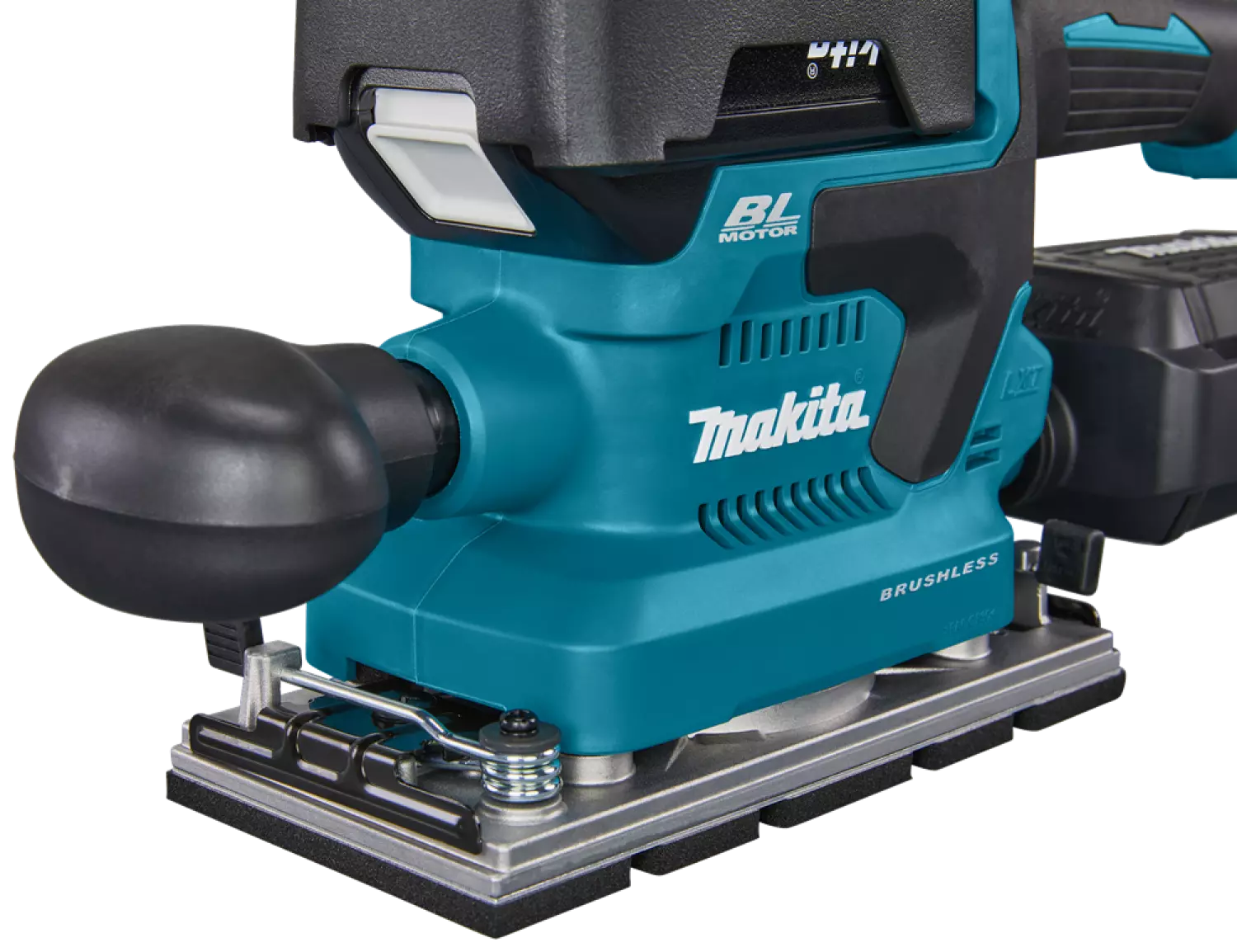 Makita DBO381RTJU 18V Li-ion accu vlakschuurmachine set (2x 5,0Ah) in Mbox incl. AWS zender - 93x230mm - koolborstelloos