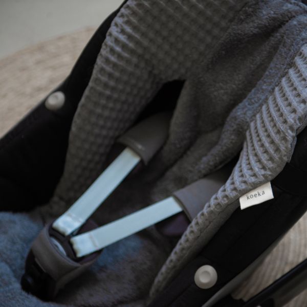 Koeka Buggy Inlegkussen Wafel - Antwerp - Steel Grey