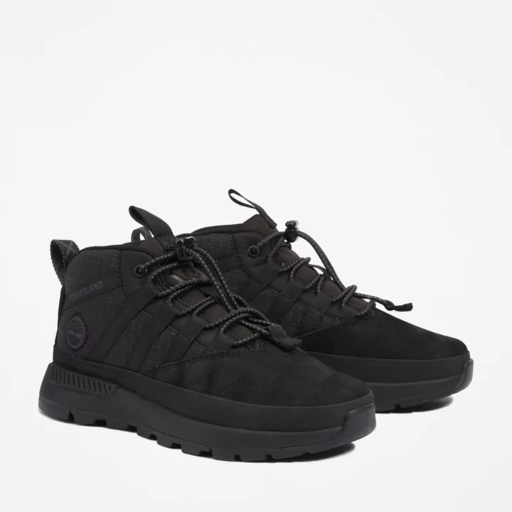 Chukka Euro Trekker para jovens na cor preta