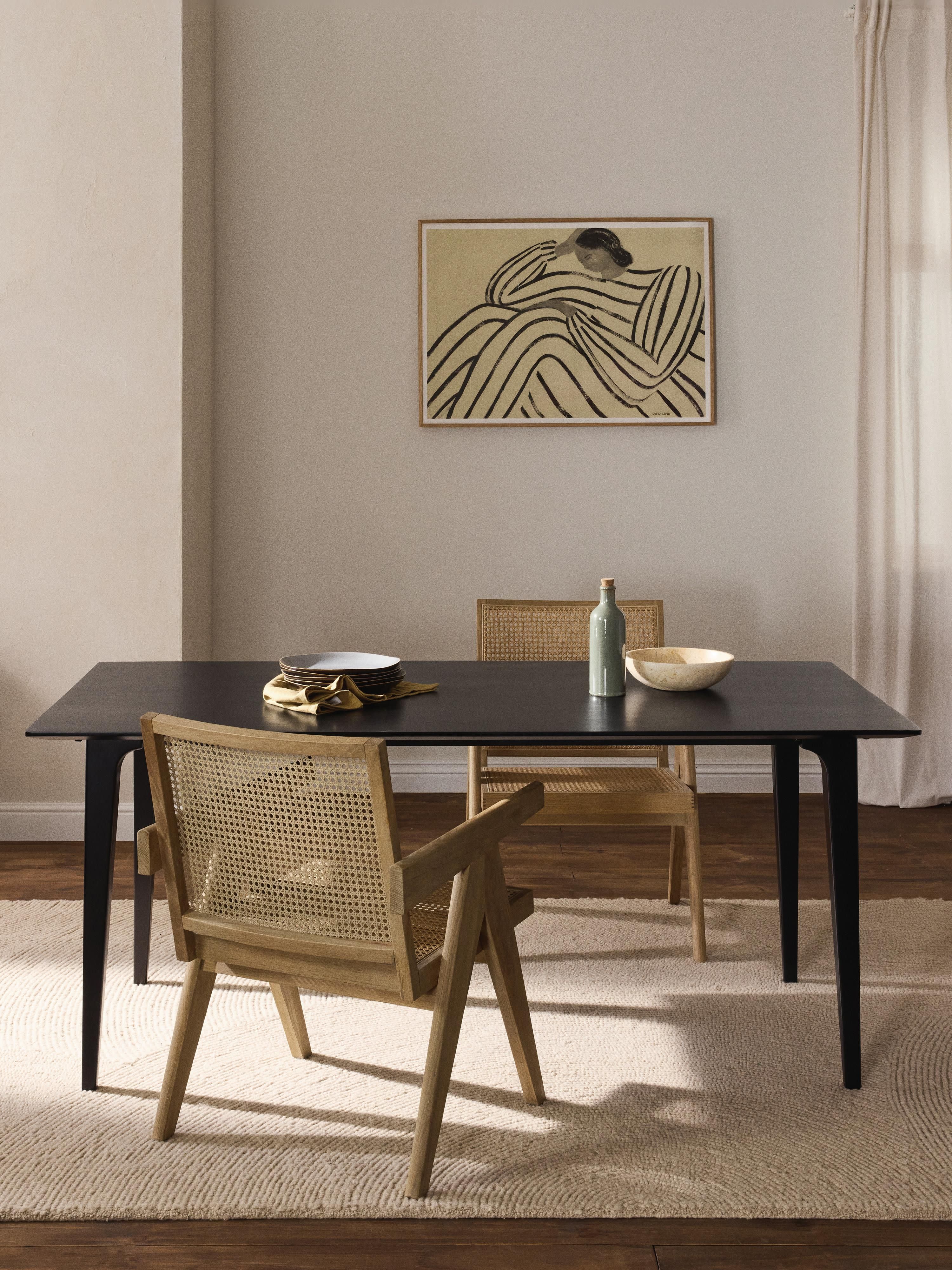 Eettafel Archie van mangohout, in verschillende formaten