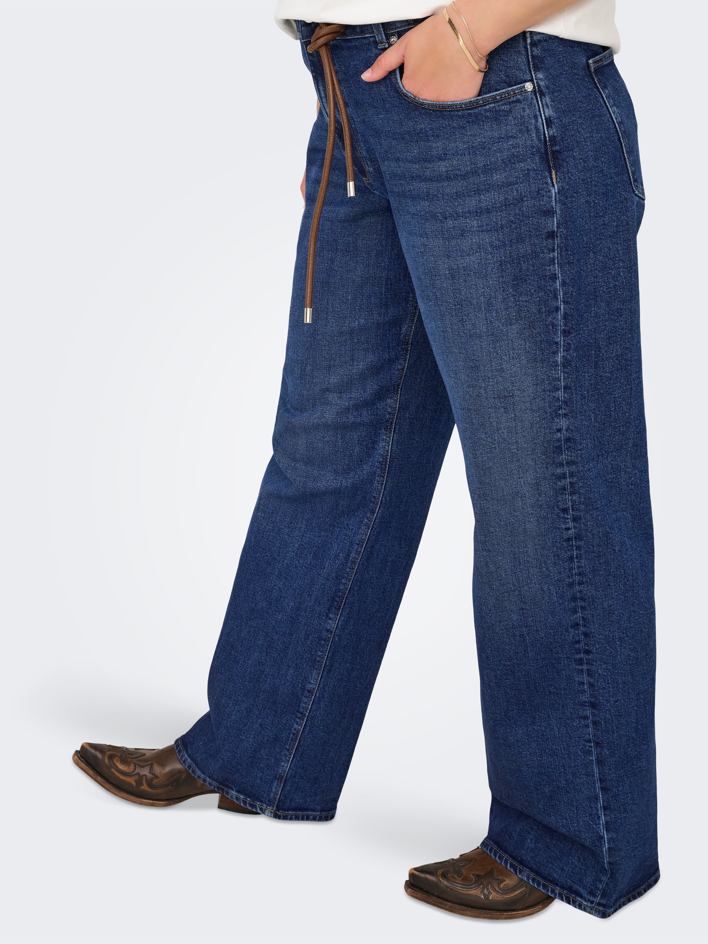 ONLY CARMAKOMA High-waist-Jeans »CARJUICY HW WIDE LEG REA255«