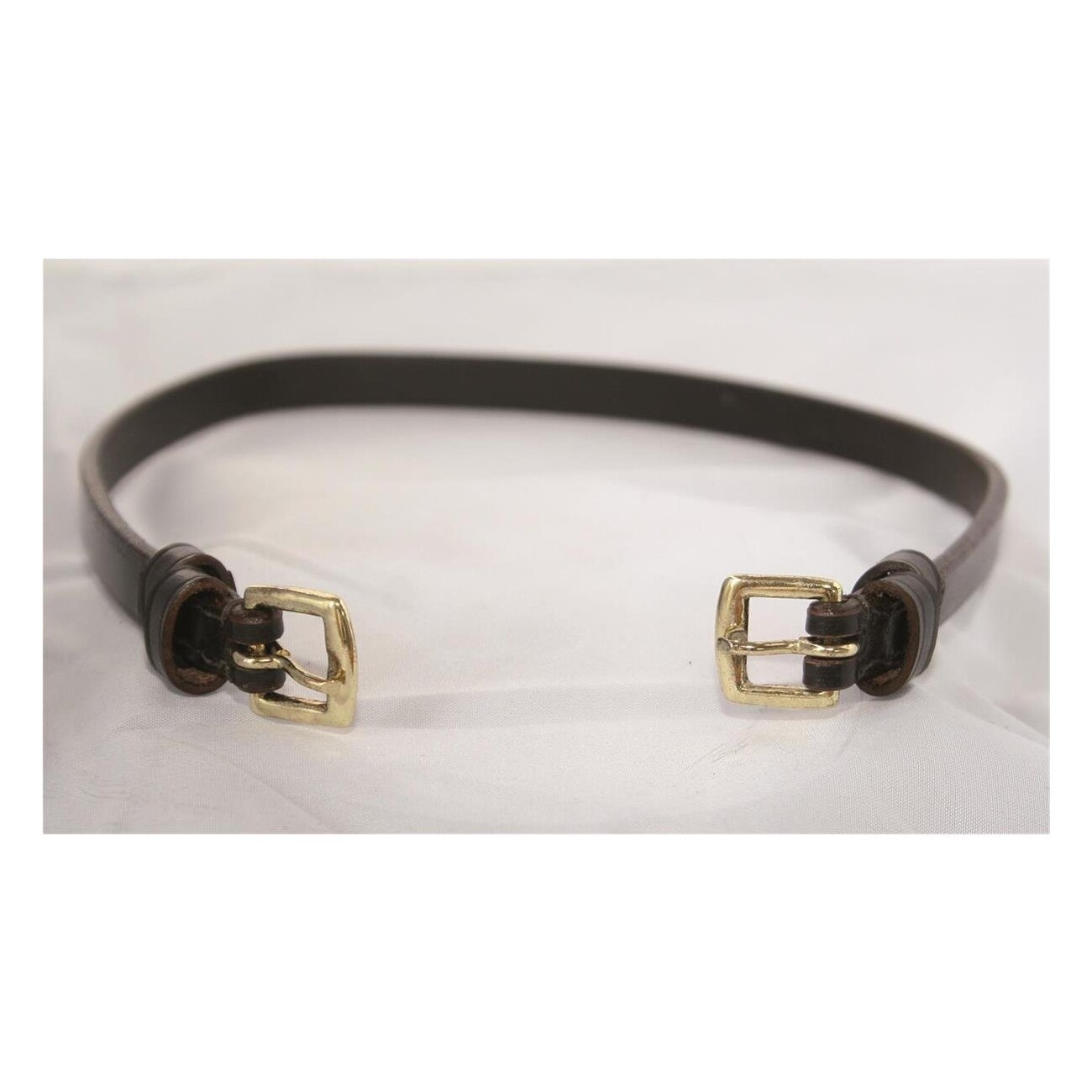 Hans Melzer Horse Equipment Hans Melzer Kehlriemen braun/messing WB (Warmblut)