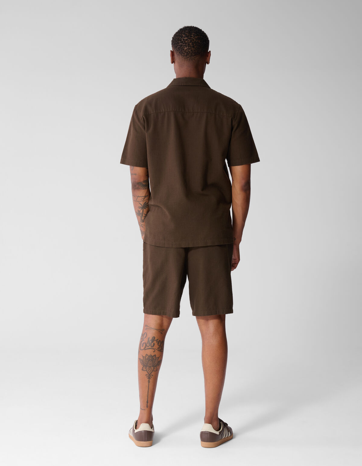 Structuur Short Donkerbruin