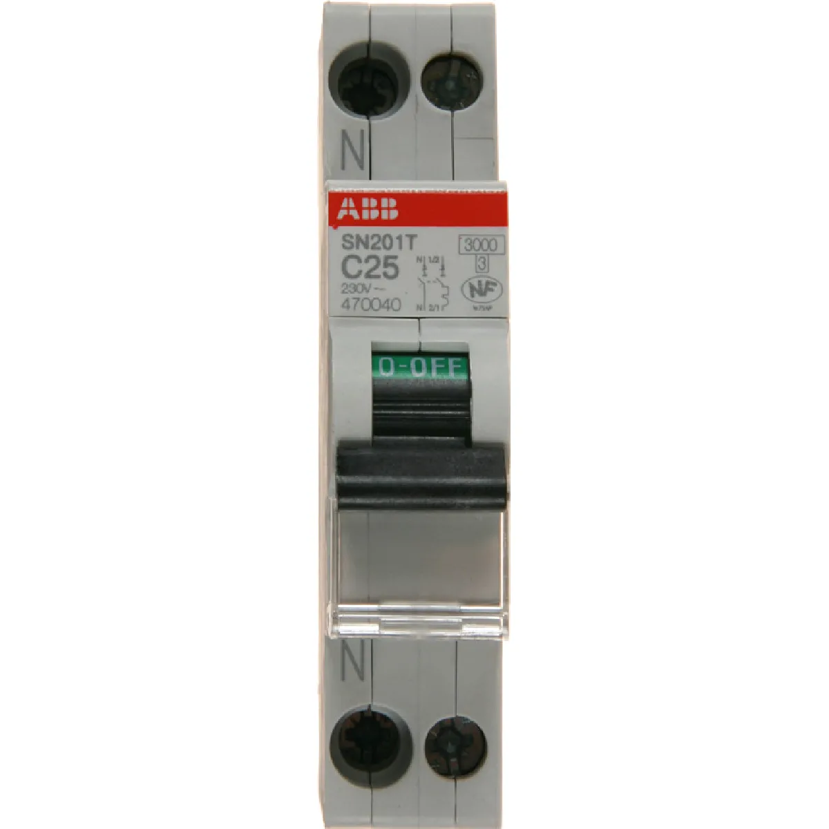 ABB Disjoncteur PH+N 25A 3KA Type AC