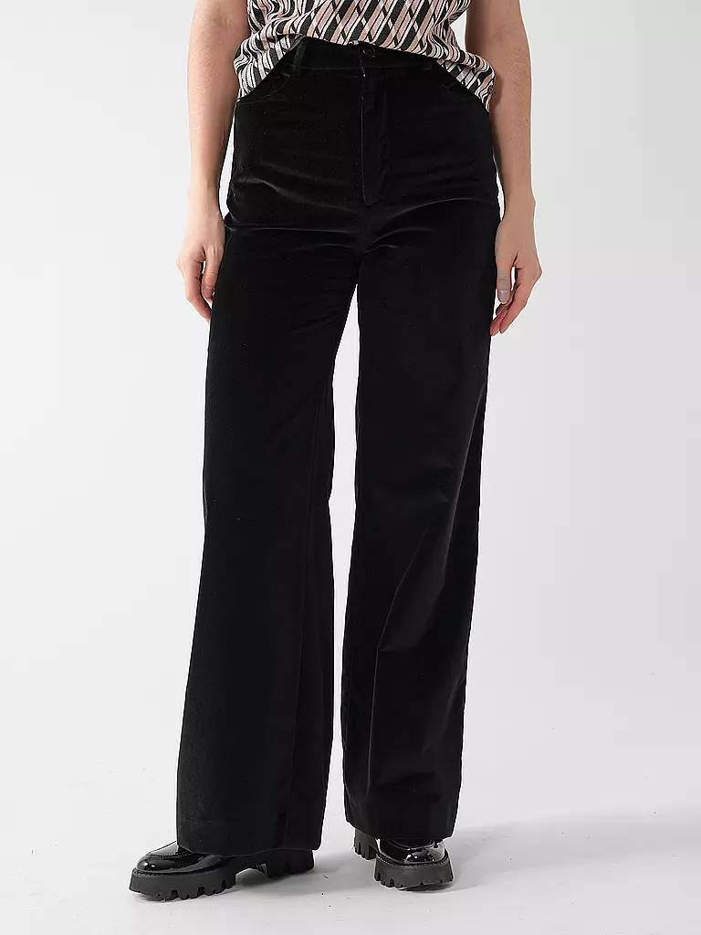 OFFICINE GENERALE Hose ROMY VELVET schwarz