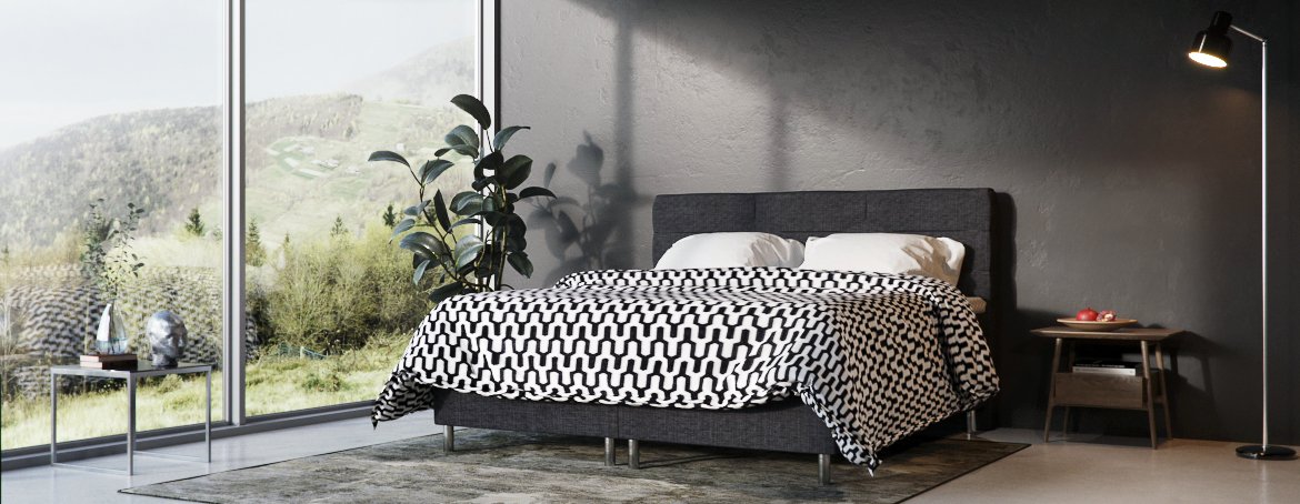 Boxspringbett MIDNIGHT 140 x 200 cm anthrazit