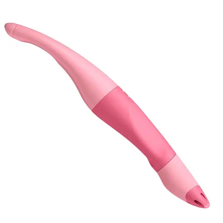 Ergonomischer Tintenroller für Linkshänder - STABILO EASYoriginal Pastel in rosiges Rouge - blau (löschbar) - inkl. Patrone