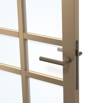 Arne & Bodil binnendeur ABE105 blank glas - metallic brons staallook afwerking