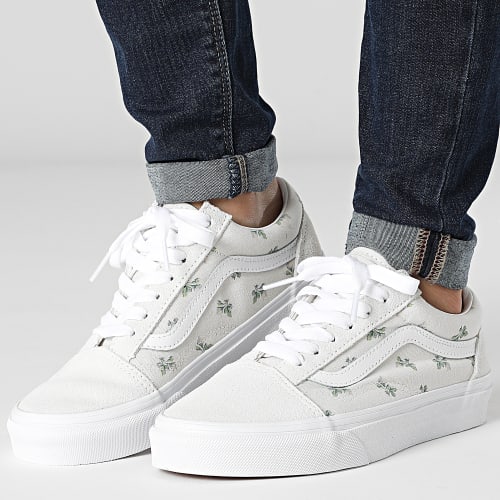 Baskets Femme Old Skool 7NTBUH1 Floral Vaporous Gray