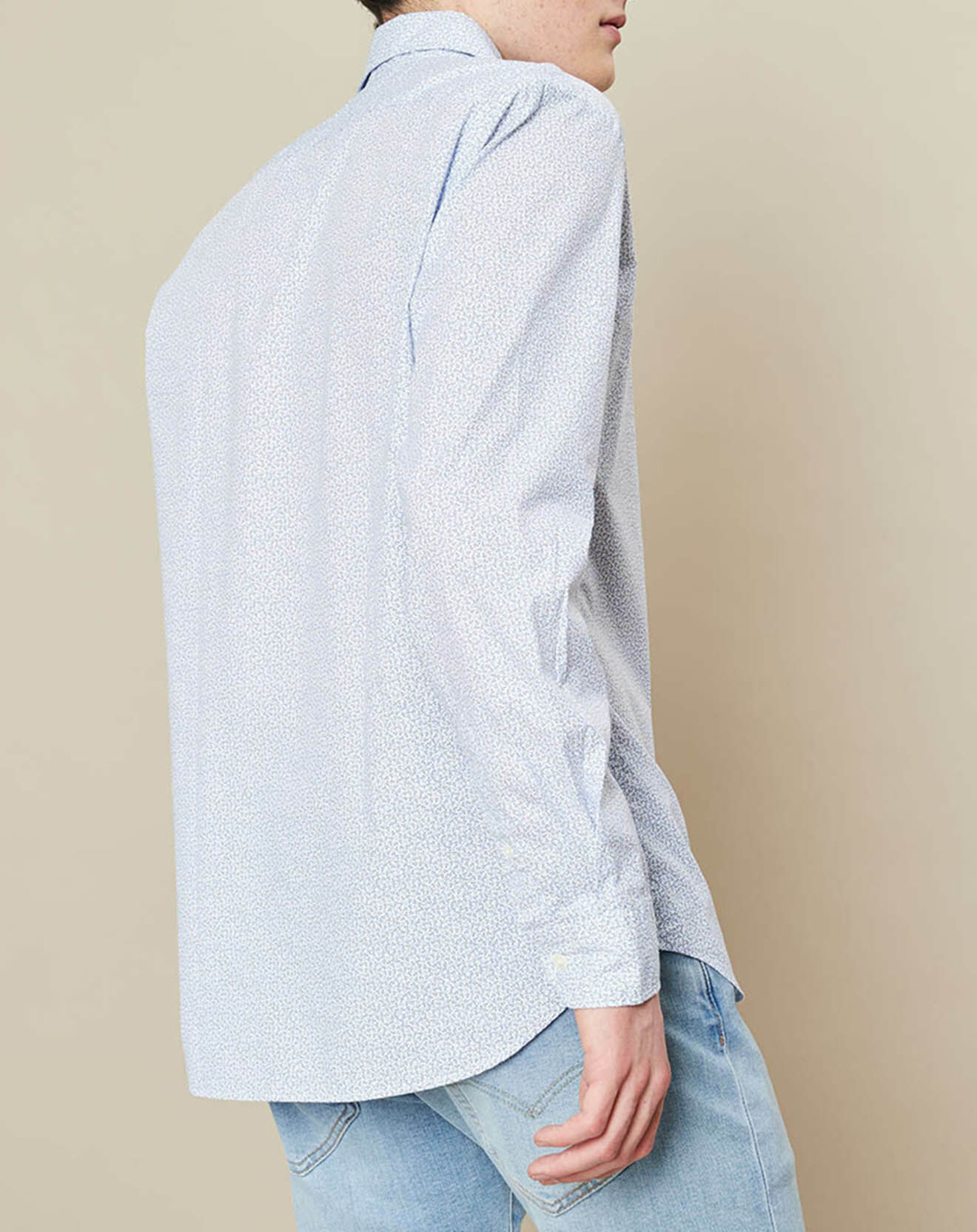 Hartford Chemise Slim Sammy ancres bleu/bleu clair