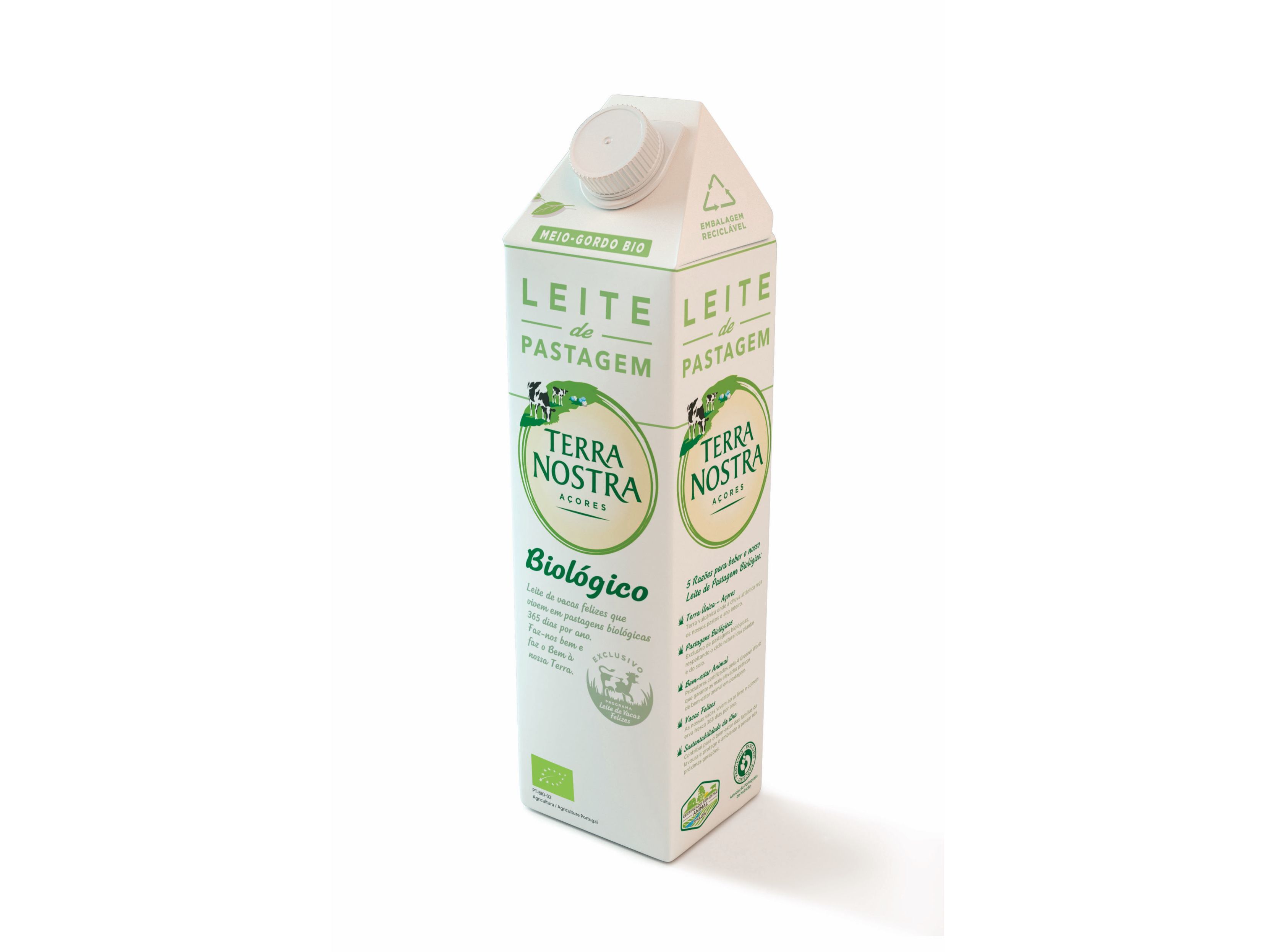LEITE TERRA NOSTRA DE PASTAGEM MEIO GORDO BIO 1L