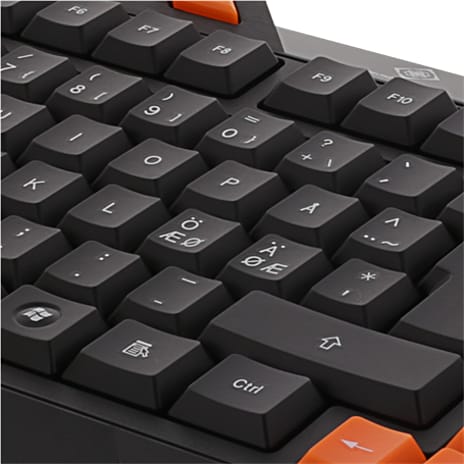 Deltaco Gaming keyboard med anti-ghosting, USB og nordisk layout - sort/orange