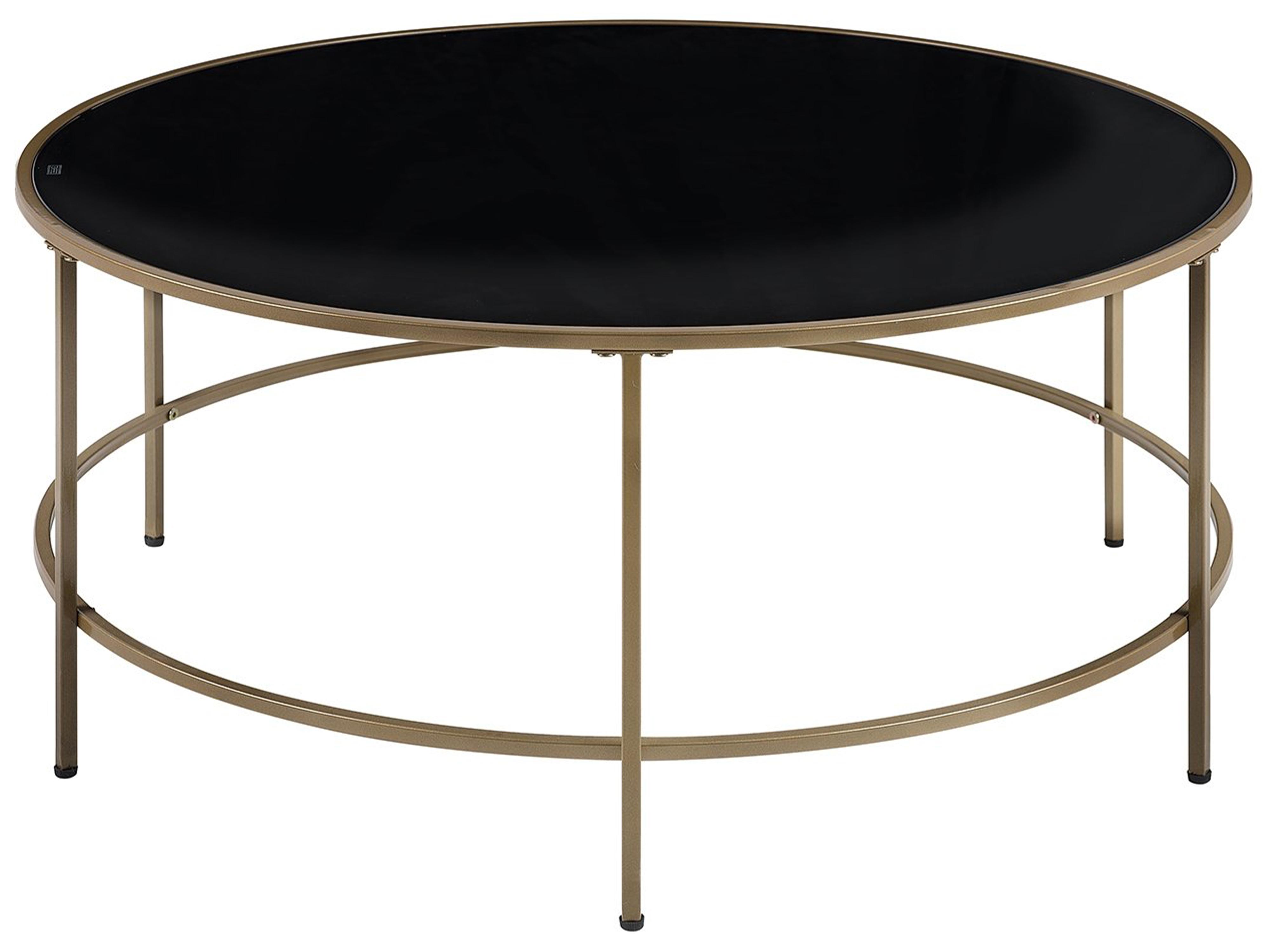 Salontafel FLORENCE Glas Zwart/goud