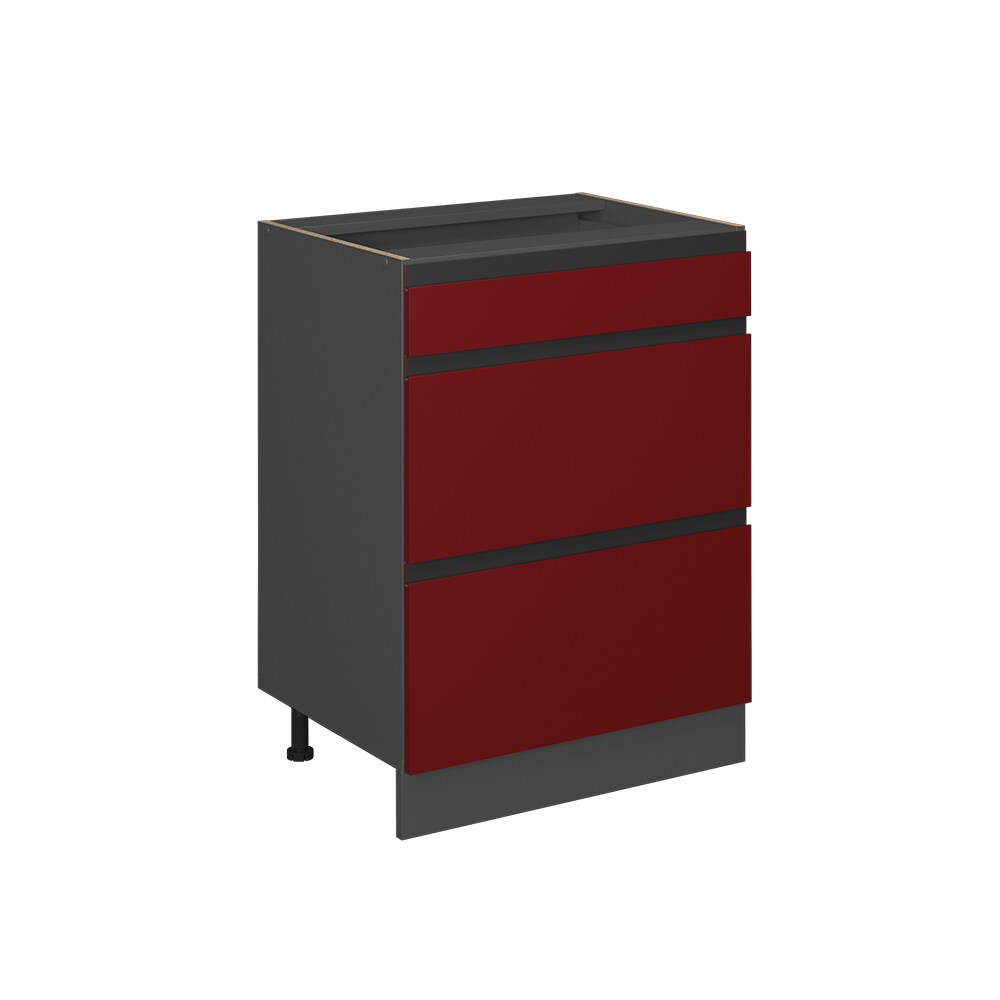Vicco Schubladenunterschrank Küchenschrank Küchenmöbel R-Line J-Shape Anthrazit Rot 60 cm modern