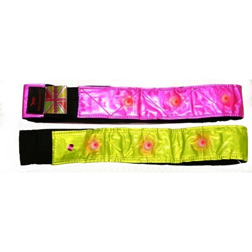 Faixa de capacete com luzes LED rosa