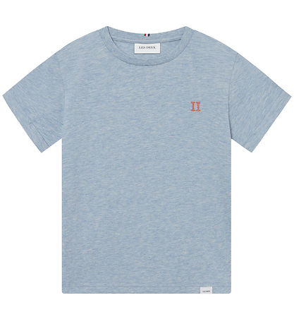 Les Deux T-Shirt - Nørregaard - Xenon Blue Melange/Orange
