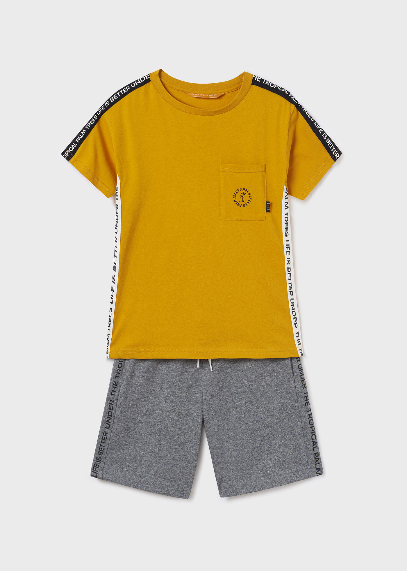 Conjunto de algodão de duas peças para meninos
