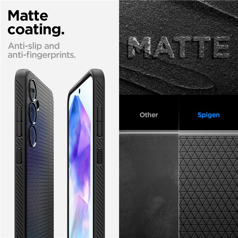 Samsung Galaxy A55 Liquid Air Case Gummi Hülle (ACS07526) - Schwarz