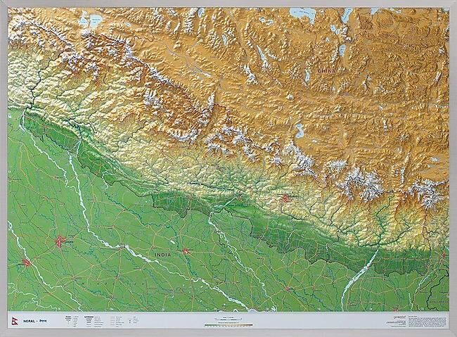 GEORELIEF - NEPAL EN RELIEF 77 X 57