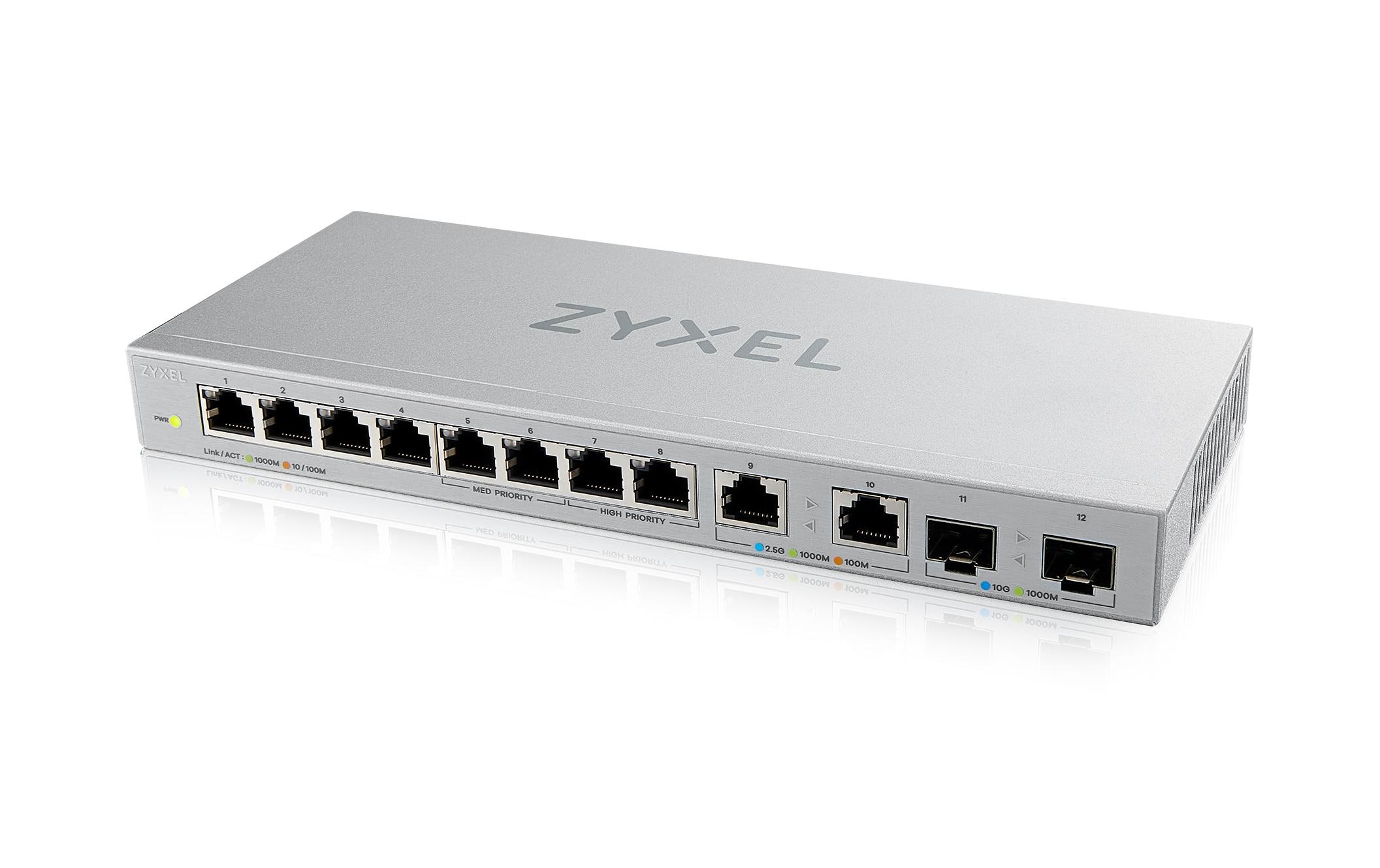 Switch XGS1010-12 v2 12 Port<br>Unmanaged 8-Port GbE und 2-Port 2.5G Switch mit 2 10G Uplink