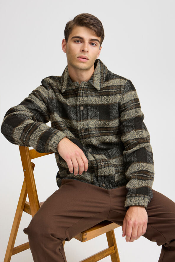Casual Friday CFJENS checked jacket Gothic olive