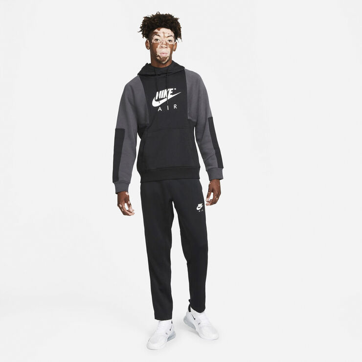 Nike Air Brushed Back Fleece Haettetroje Sort
