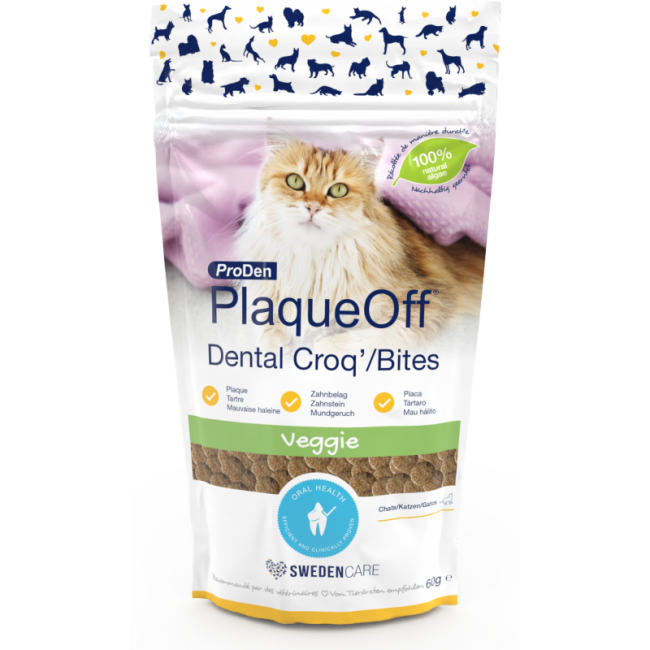 Soin dentaire PlaqueOff ProDen Dental Croq pour chats