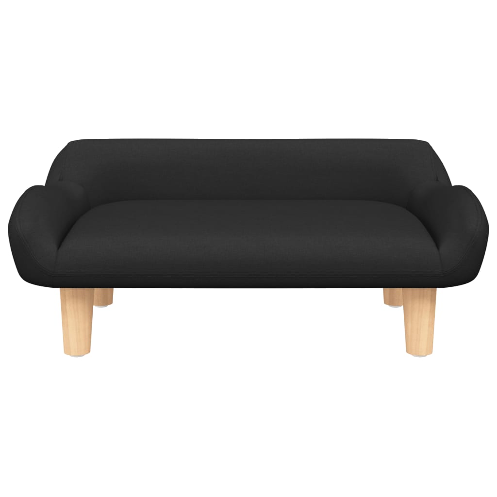 Cama para cães em tecido preto vidaXL, 70x40x24 cm
