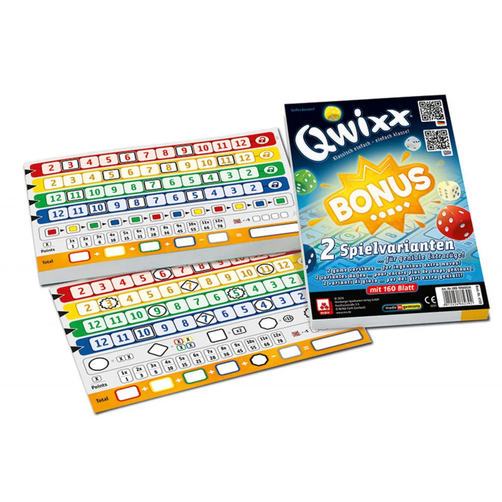 Qwixx Bonus - Zusatzblöcke