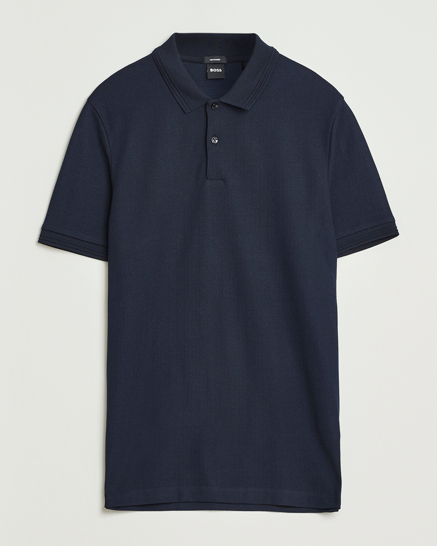 BOSS BLACK Parlay Structured Polo Dark Blue