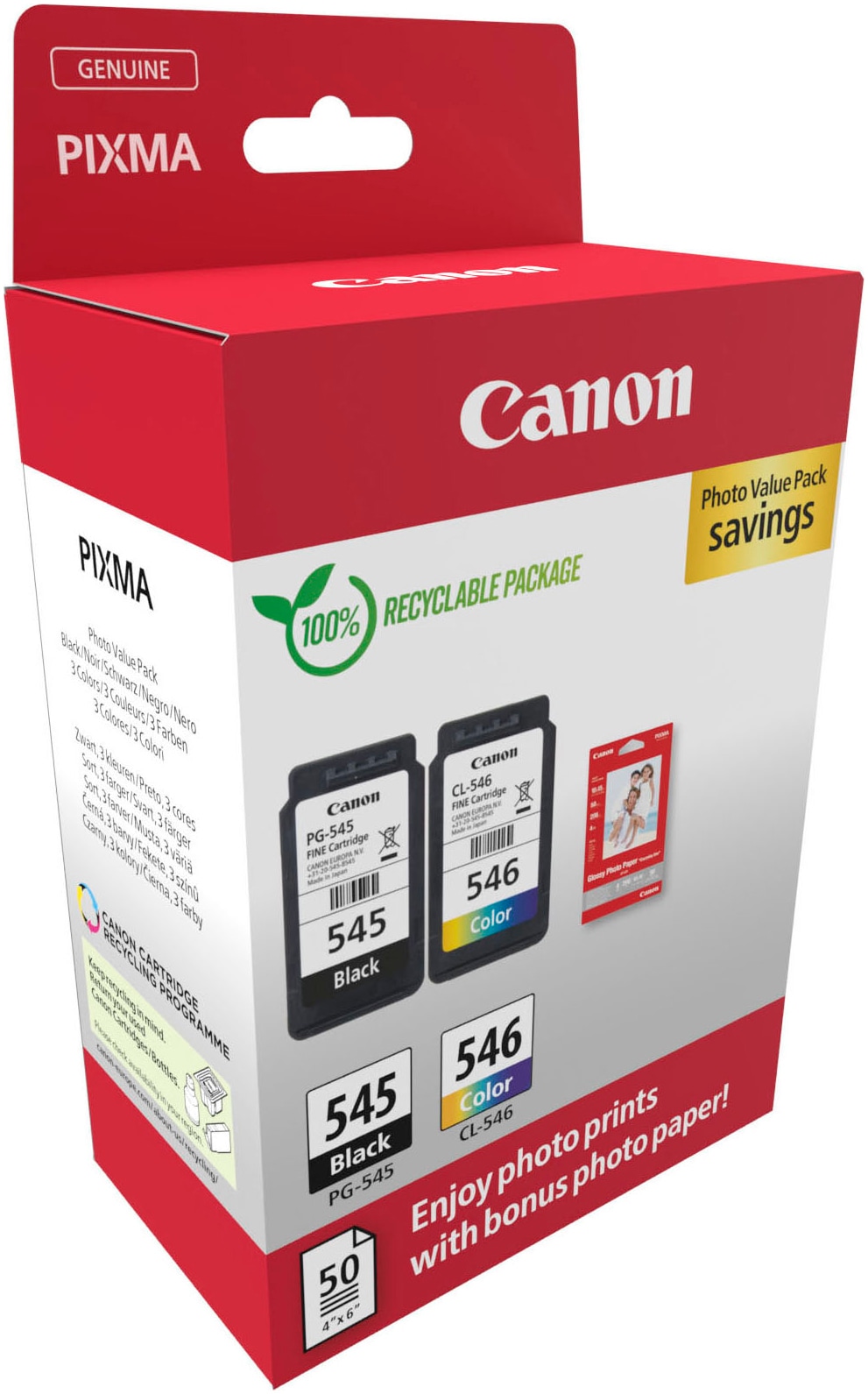 Canon Tintenpatrone »PG-545/CL-546 Photo Value Pack«