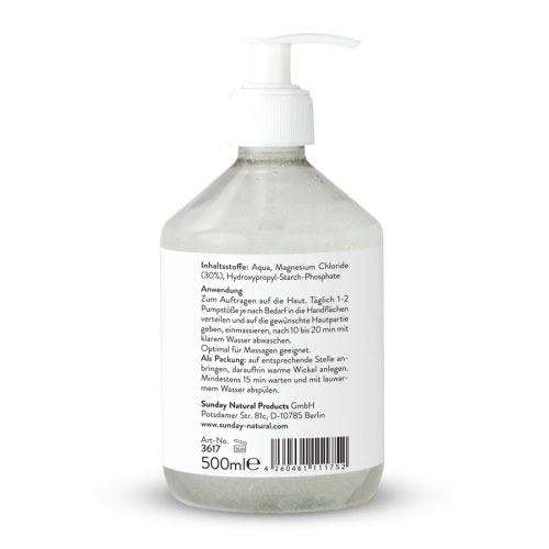 Sunday Natural Products  Magnesiumchlorid GelOriginal Zechstein