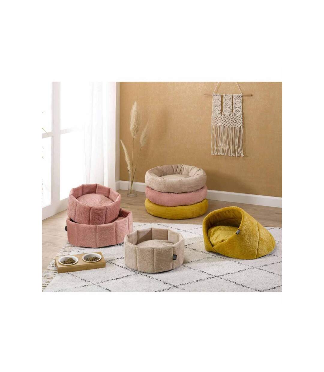 Paris Prix - Coussin Pour Chien & Chat boho 50cm Bois De Rose