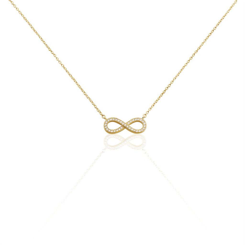 Collier Merane Plaqué Or Jaune Oxyde De Zirconium