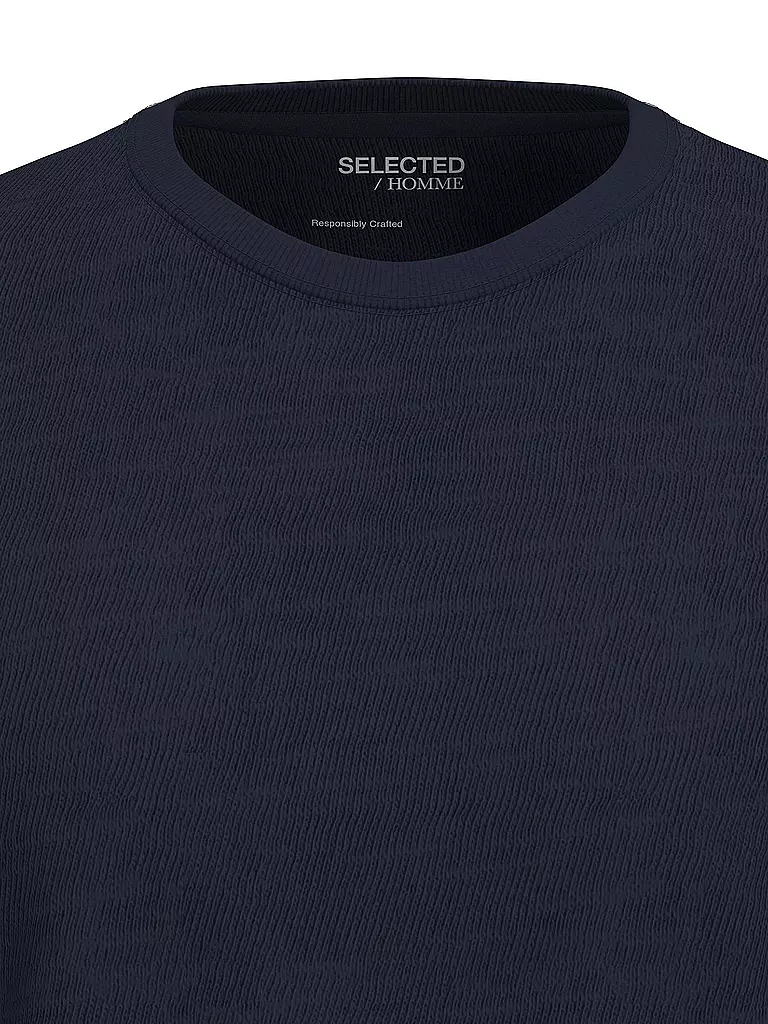 SELECTED T-Shirt SLHASPEN blau