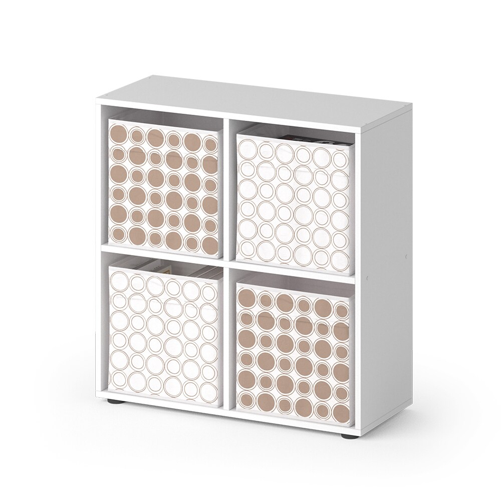 Vicco Raumteiler Würfelregal Standregal Tetra Weiß Faltbox Wohnzimmer Regal 73x72 cm modern Ablage 4 Fächer Dekoregal Ordnerregal Aufbewahrung