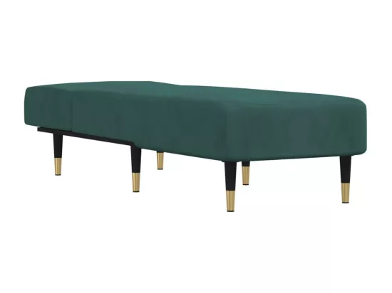 Prolenta Premium - Chaise longue vert foncé velours