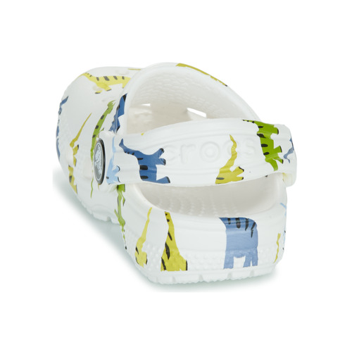 Crocs - Classic Character Print Clog T - Blanc / Dinosaure