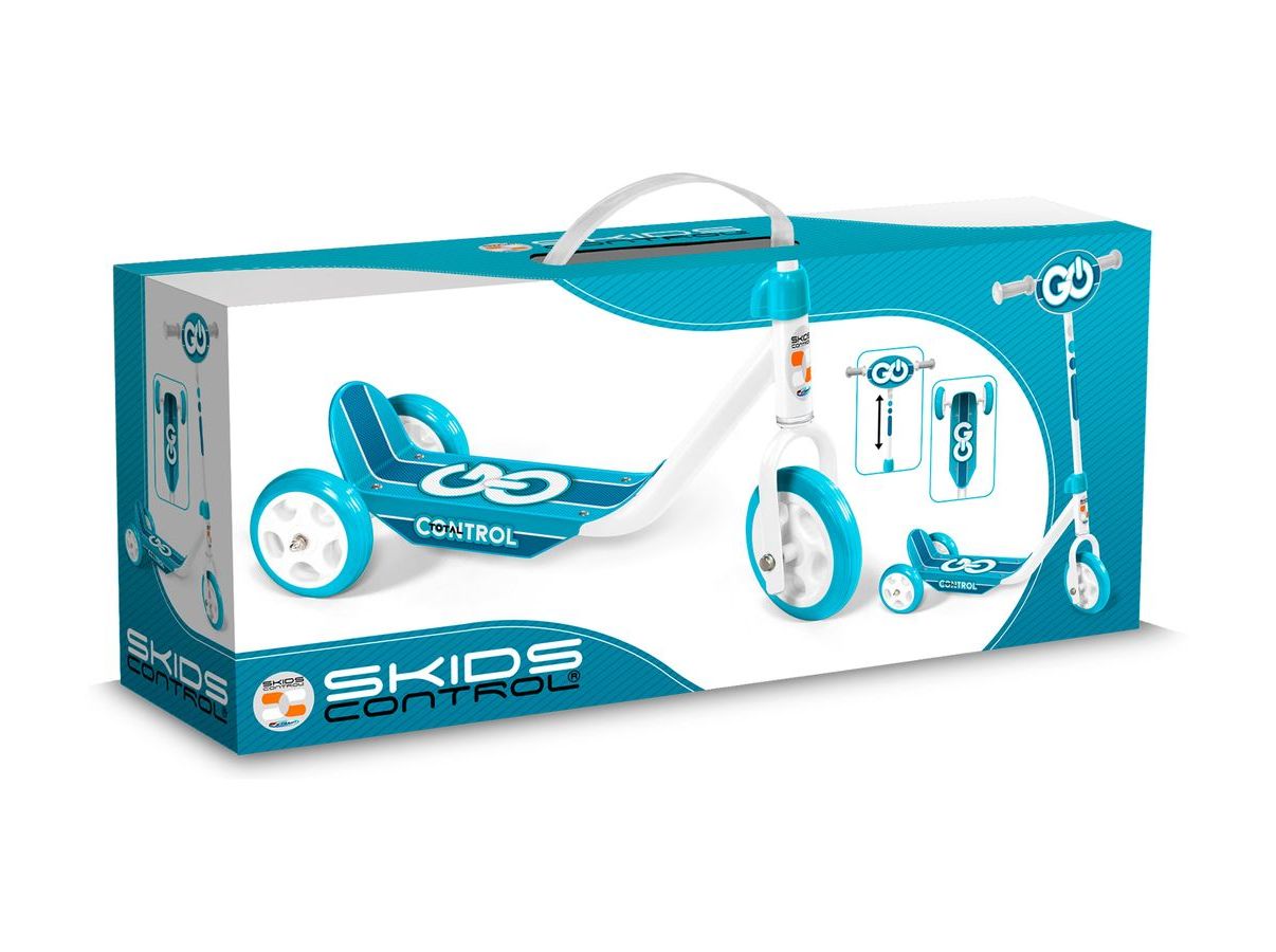 TROTINETE 3 RODAS SKIDS CONTROL AZUL
