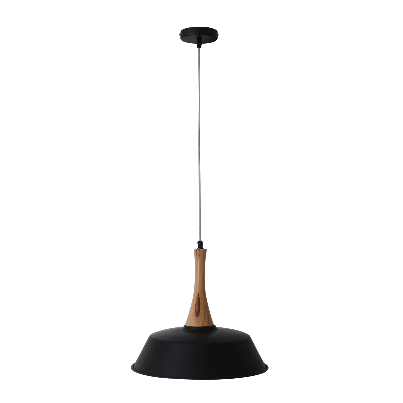 Pendelleuchte CULUM - schwarz - Holz - Ø 36 cm