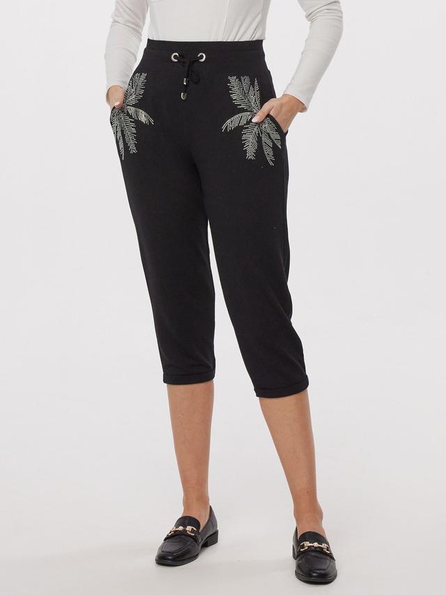 Caprijogpants Palmenmotiv