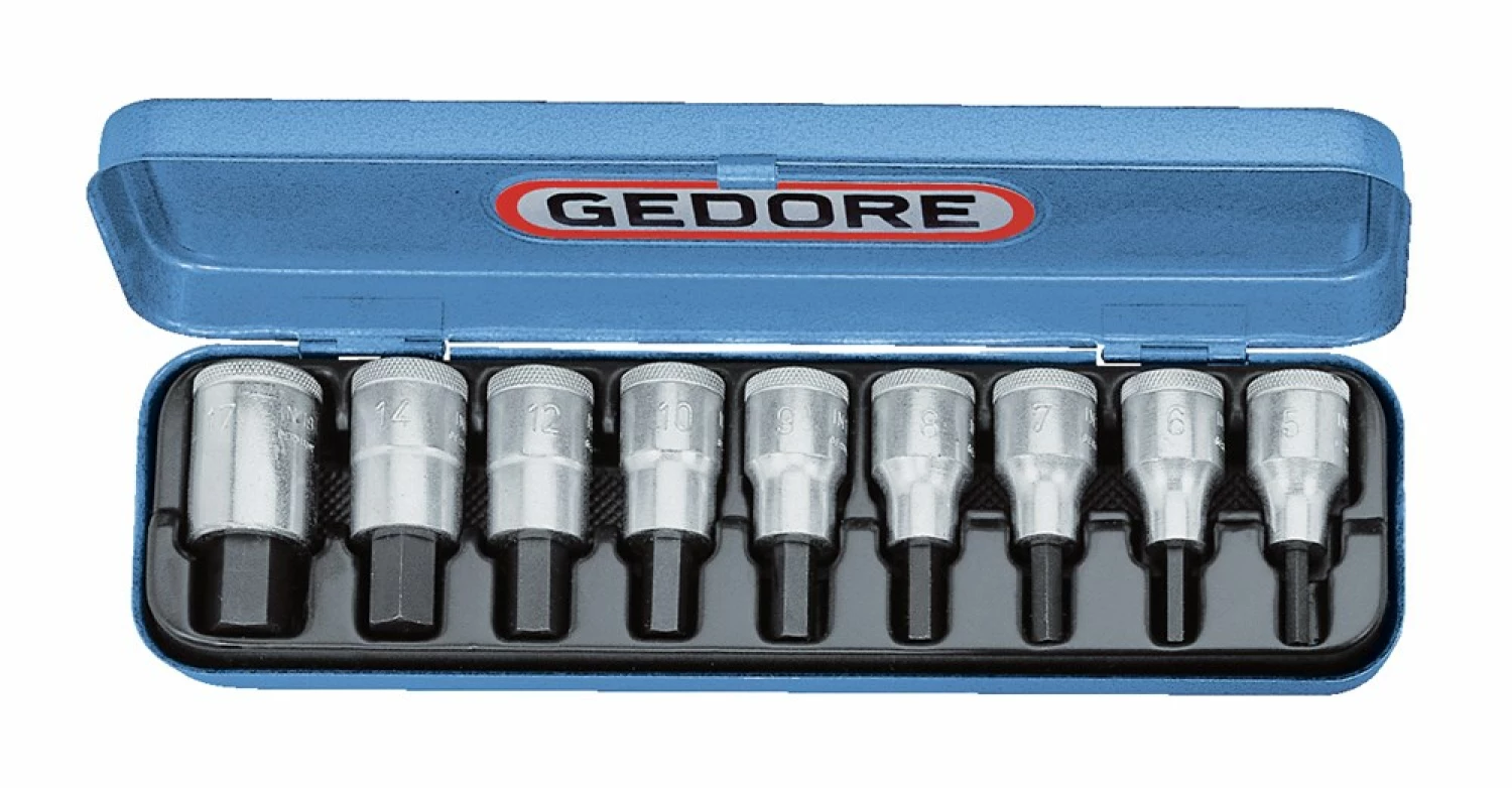 Gedore IN 19 PM 9-delige Dopsleutel-schroevendraaierset 1/2