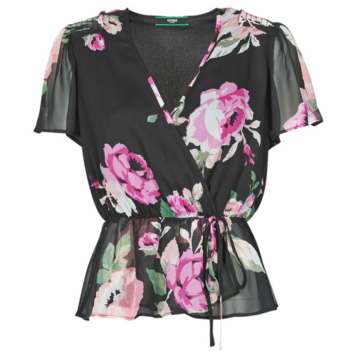 Guess - SS NEREA TOP - Noir / Multicolore