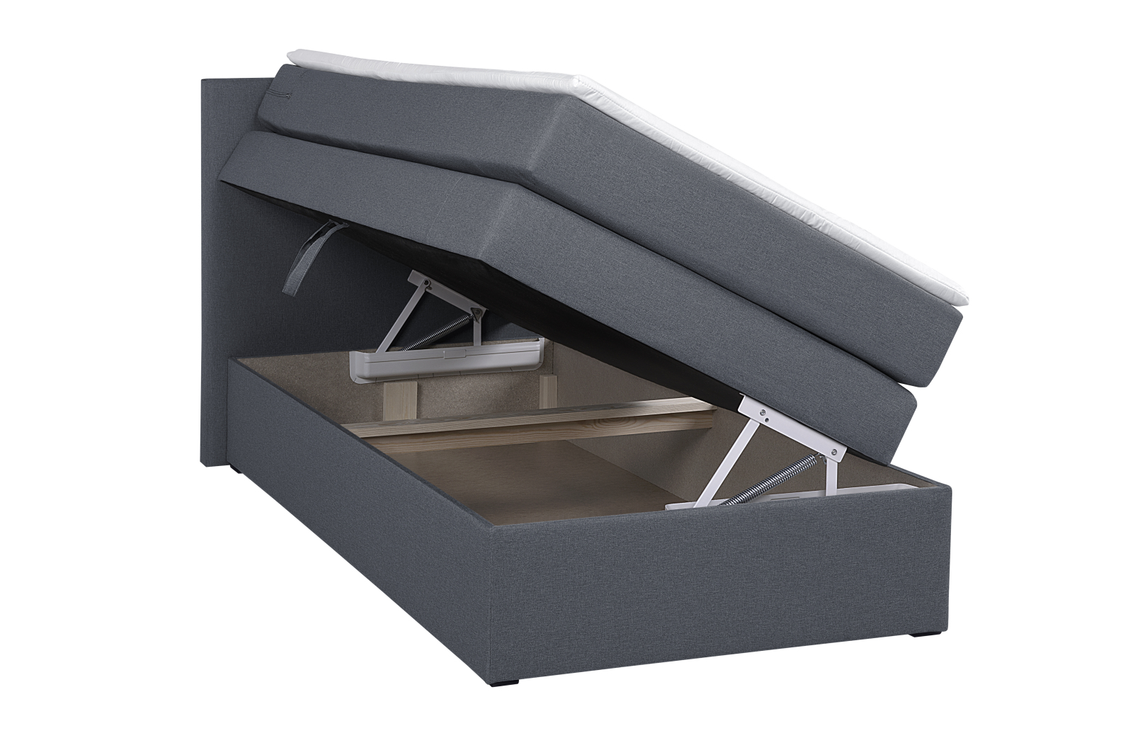Boxspringbett - anthrazit - H3 - 90x200 cm