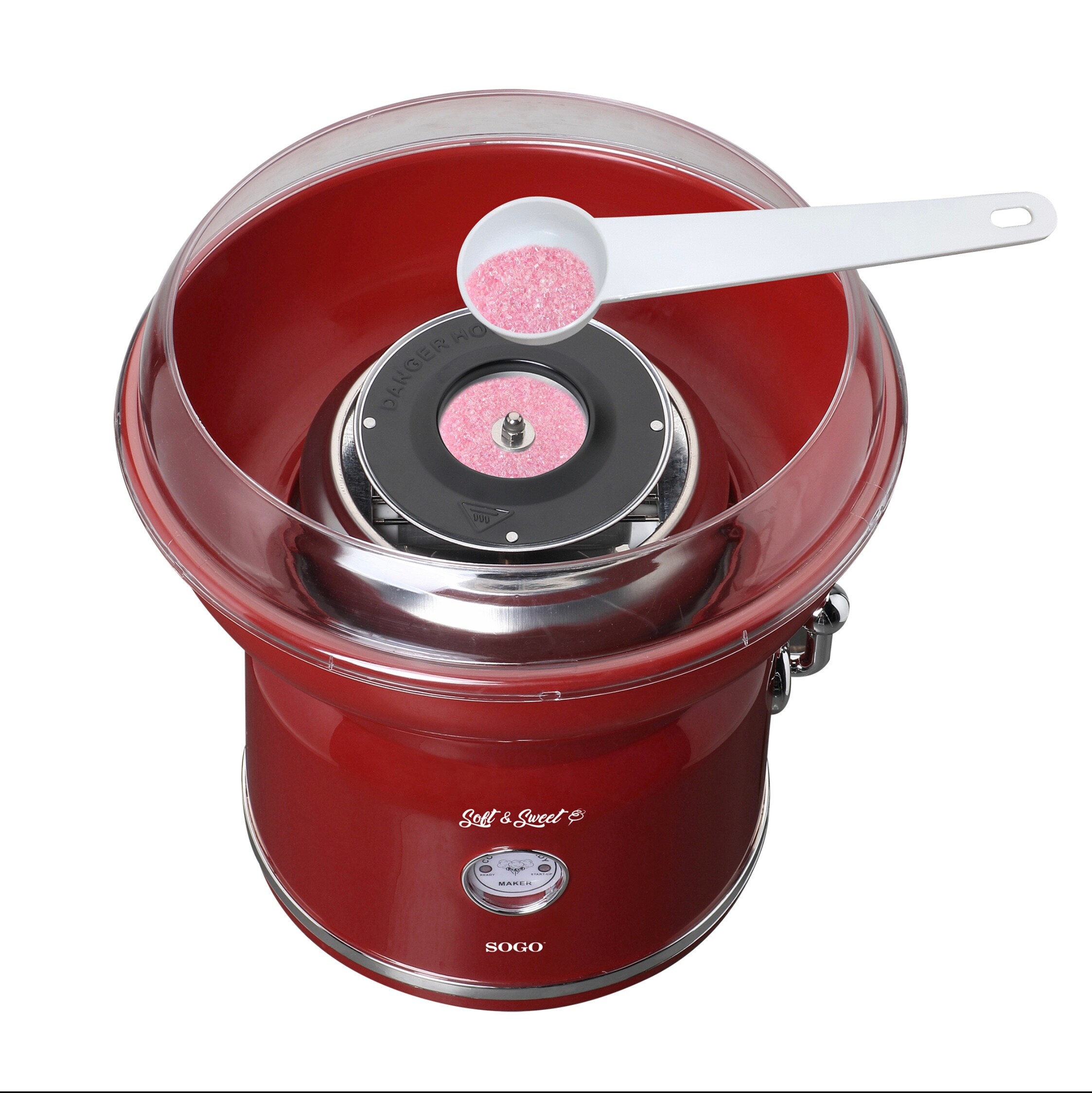 SOGO Zuckerwatte-Maschine Retro-Rot CC-SS-11975