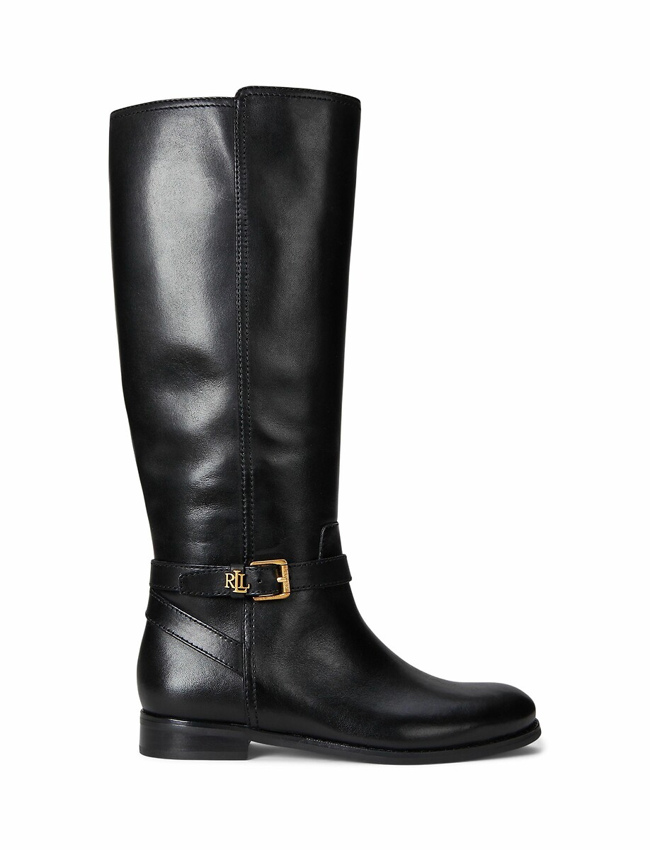 LAUREN RALPH LAUREN<br>Botas de couro planas Brooke