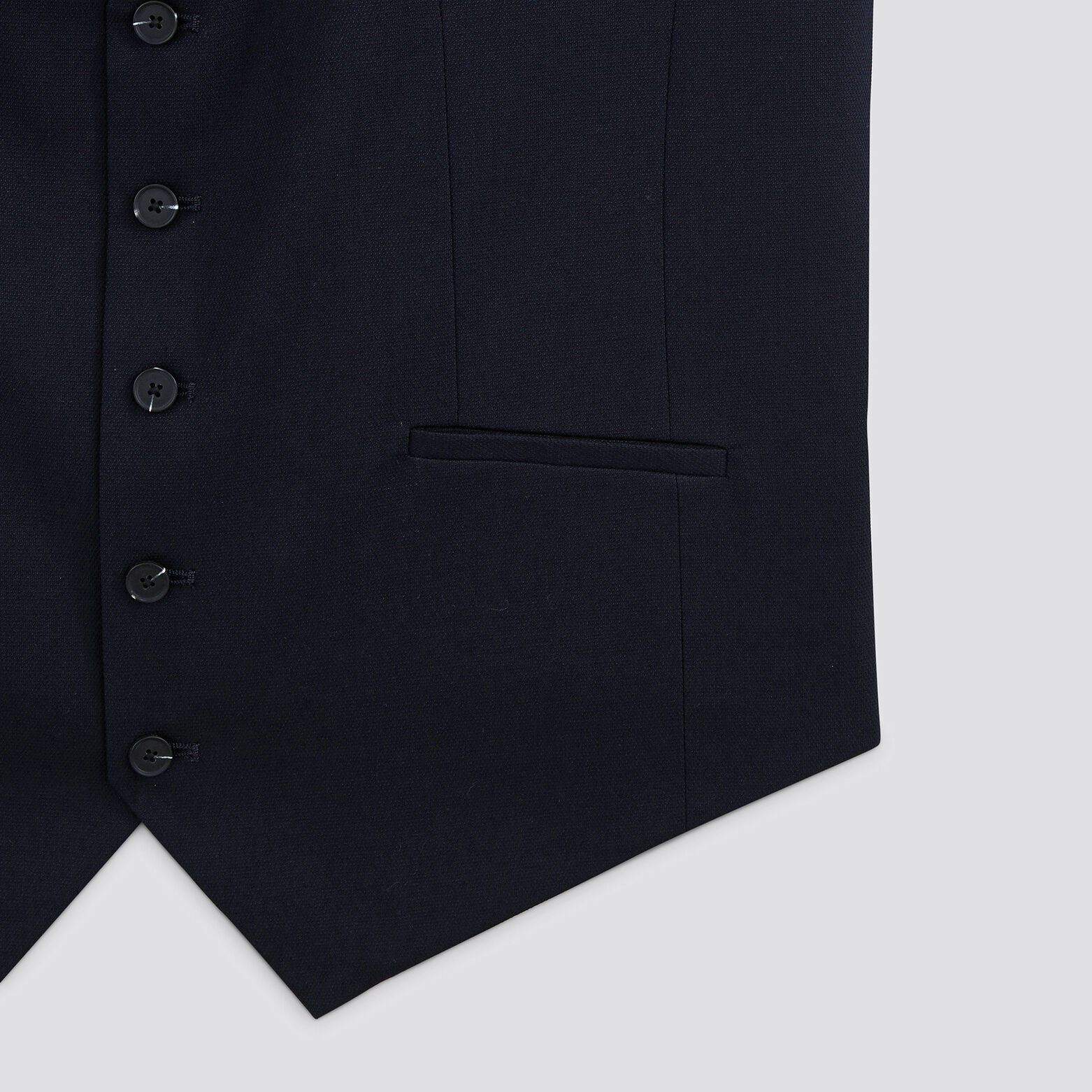 Gilet de costume uni slim Bleu Marine