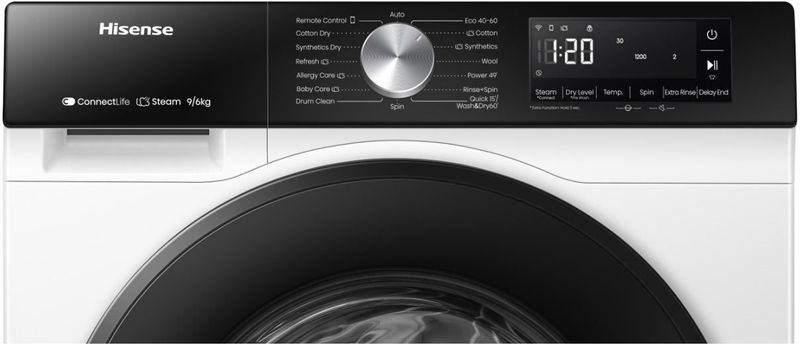 WD3S9043BW3 - Was-droogcombinatie - Wit - Energieklasse A - Groot LED display
