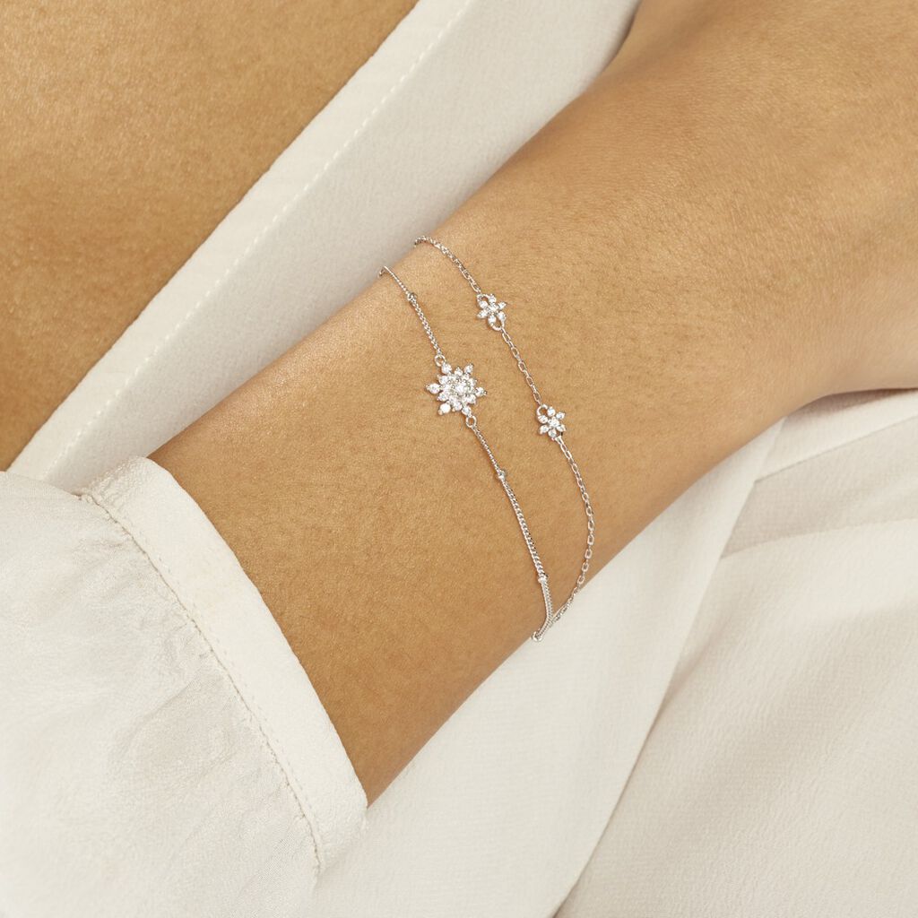 Bracelet Leila Argent Blanc Oxyde De Zirconium